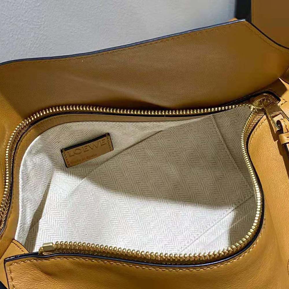 TÚI Loewe Women Puzzle Hobo Bag in Nappa Calfskin-Brown