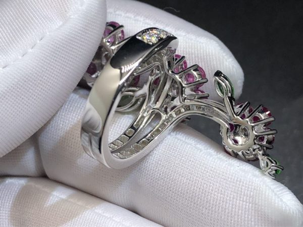 Bông tai Van Cleef & Arpels Frivole mini kim cương vàng hồng 18K
