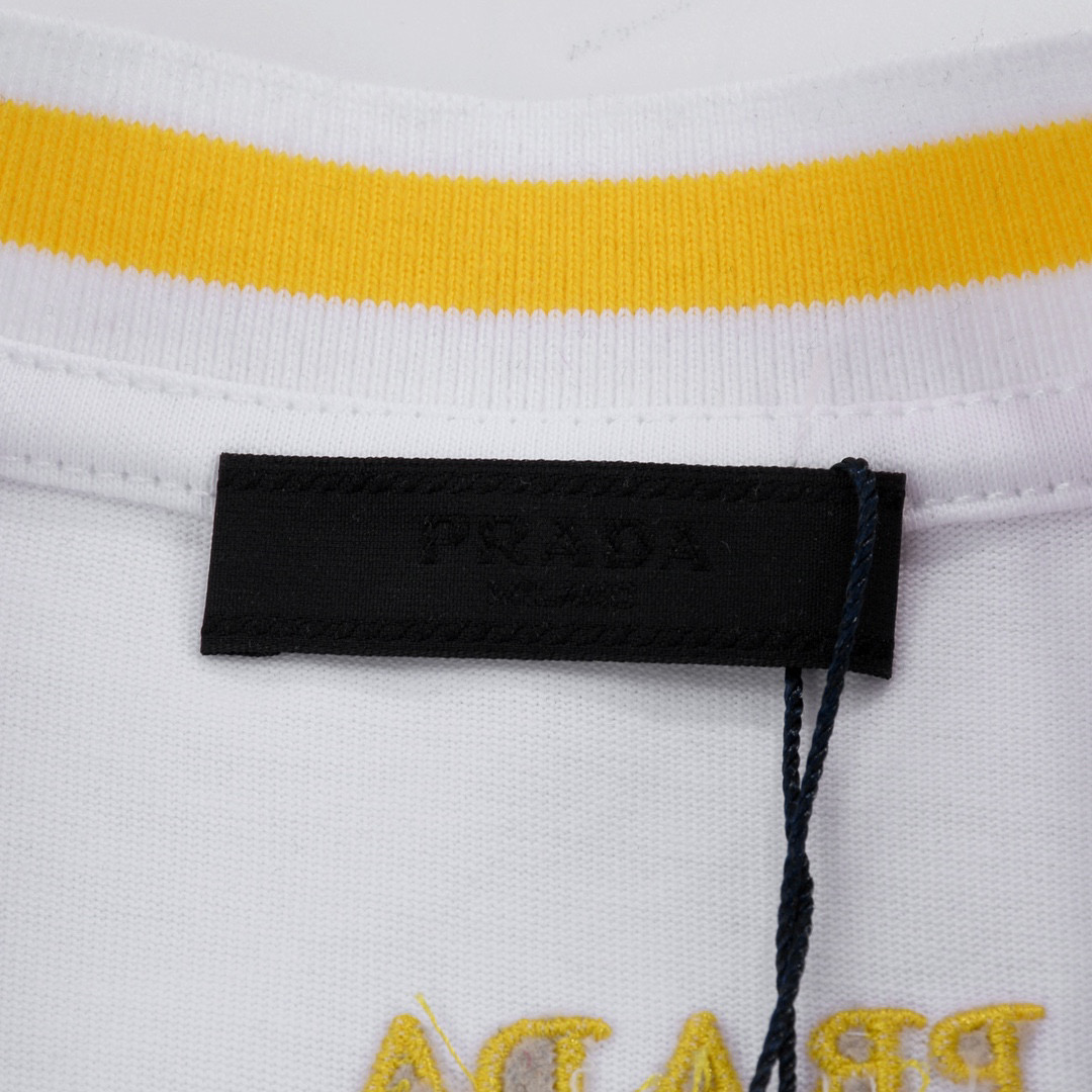 ÁO PRADA print cotton jersey T-shirt