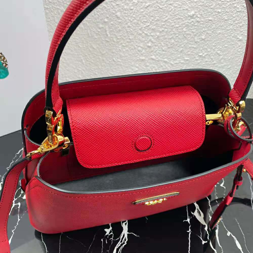 TÚI Prada Saffiano Leather Prada Matinee Bag-Red