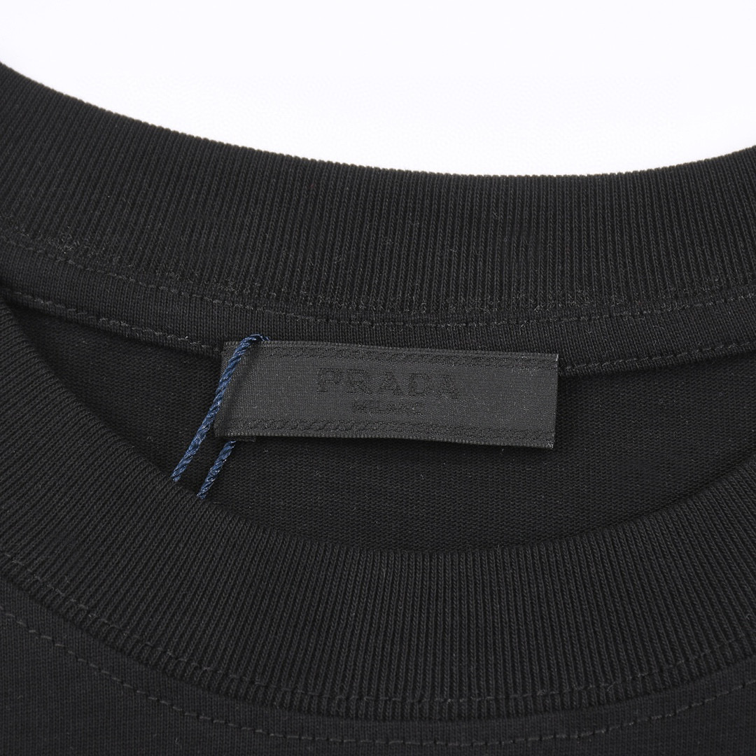 ÁO PRADA print cotton jersey T-shirt