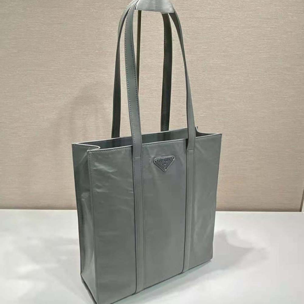 TÚI Prada Antique Nappa Leather Tote-Gray