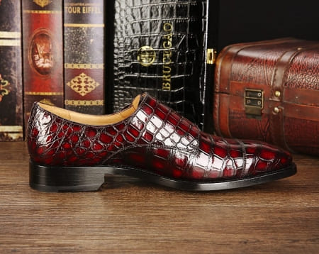 Giày da cá sấu khóa đôi Monk Strap Cap-Toe Dress thủ công
