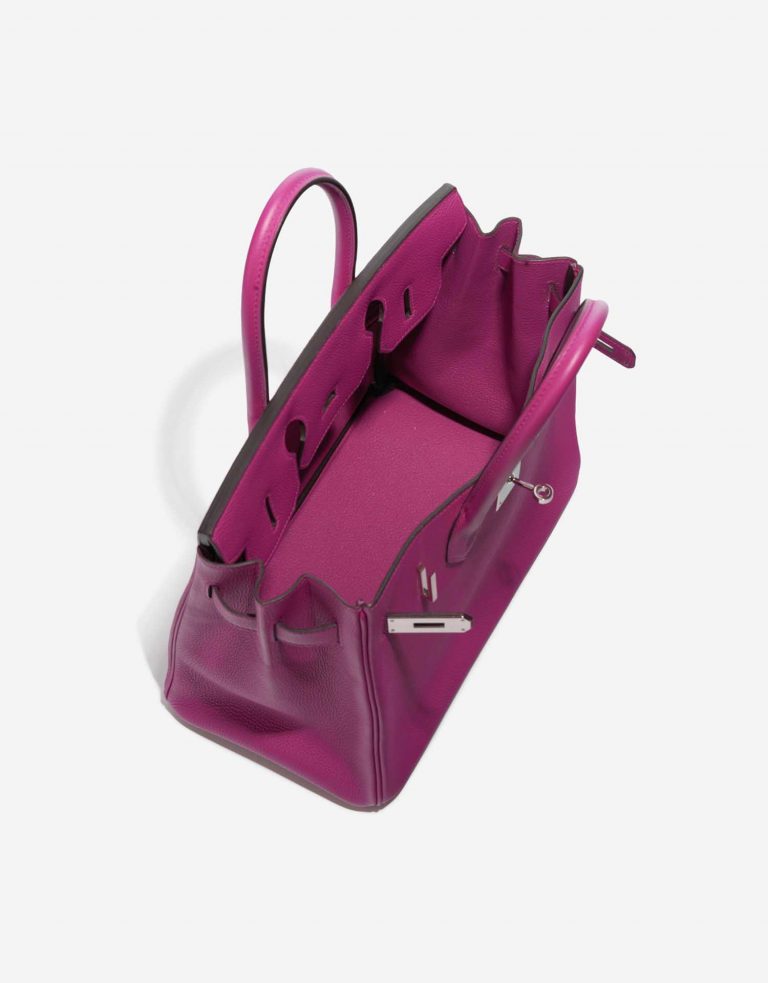 TÚI Hermès Birkin 30 Togo Rose Pourpre Silver Buckle khóa trắng