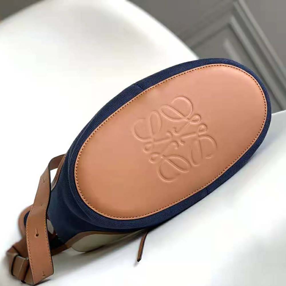 TÚI Loewe Hobo Bag in Canvas and Calfskin