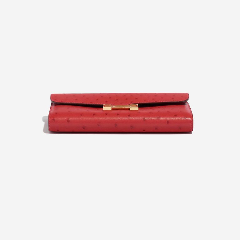 TÚI Hermès Constance Long Wallet Ostrich Rouge Vif