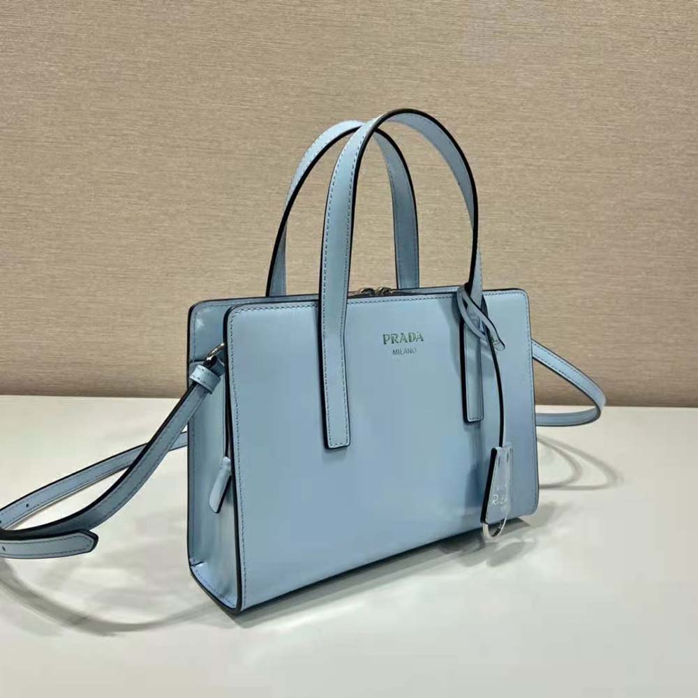 TÚI Prada Women Re-Edition 1995 Brushed-Leather Mini Handbag-Blue