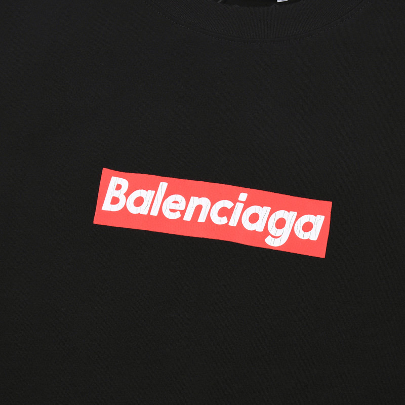ÁO BALENCIAGA LOGO T SHIRT BLACK