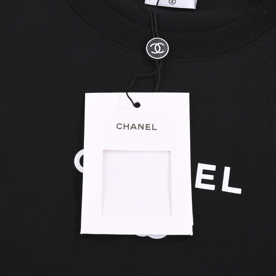 ÁO CHANEL print cotton jersey T-shirt