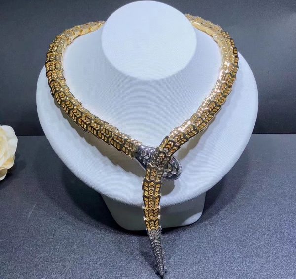 Vòng cổ BVLGARI Serpenti Diamond Ruby Vàng Vàng 18K