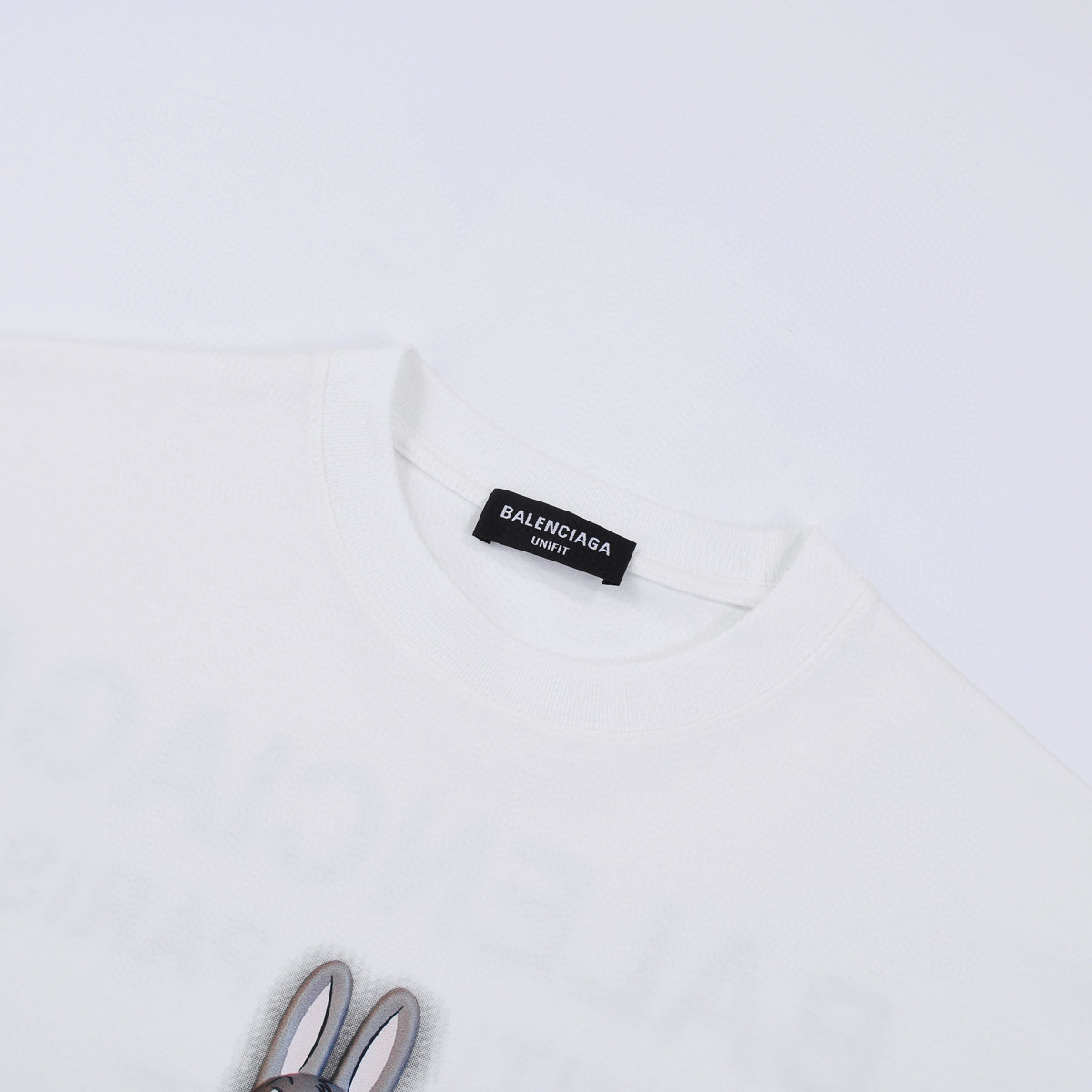 ÁO BALENCIAGA RABBIT print cotton jersey T-shirt