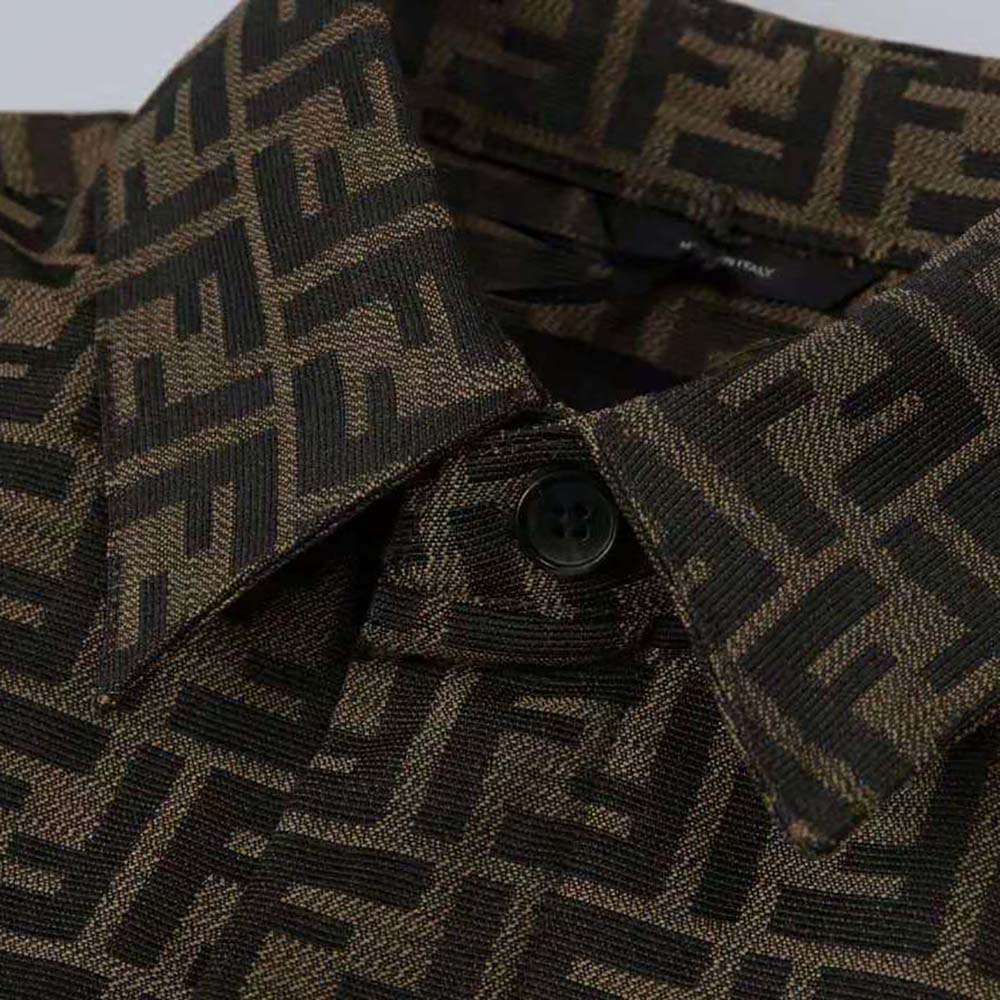 ÁO Fendi Blouson Brown Fabric Jacket