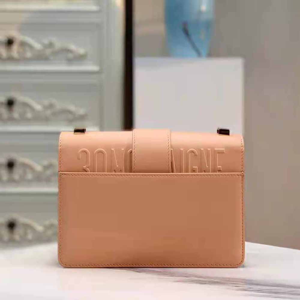 TÚI Dior 30 Montaigne Bag Des Vents Box Calfskin-Pink