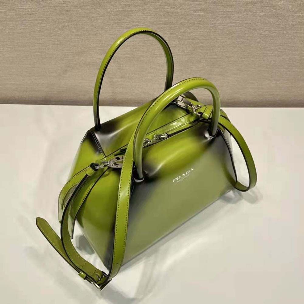 TÚI Prada Small Brushed Leather Prada Supernova Handbag-Green