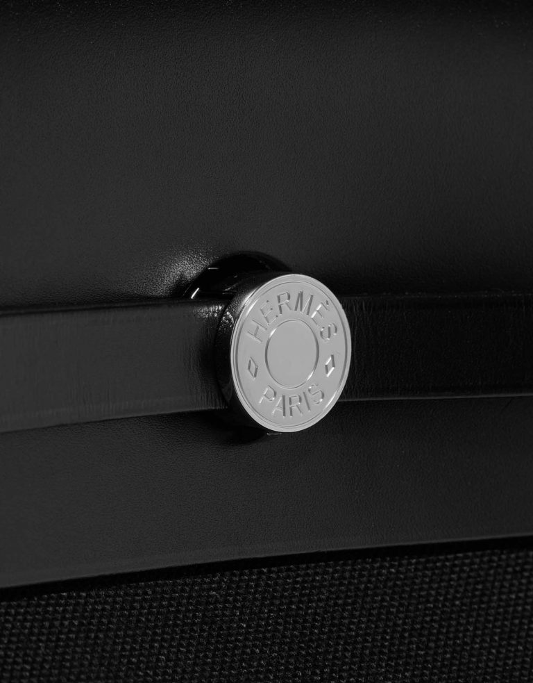 TÚI Hermès Herbag 39 Vache Hunter Toile Militaire Black