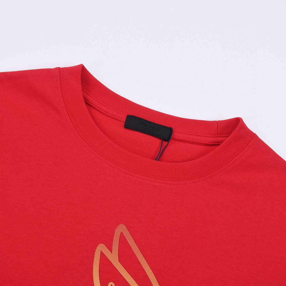 ÁO PRADA MILANO print cotton jersey T-shirt