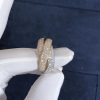 Nhẫn Cartier Gold Full Pave Diamond Trinity 3 Band 18K
