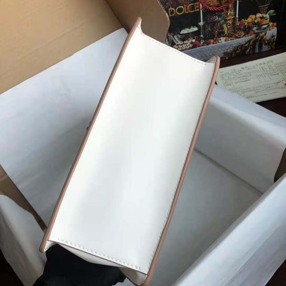 TÚI Dolce Gabbana D&G Women Small Smooth Calfskin Devotion Bag-White