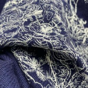 ÁO Dior Women Embroidered Sweater Navy Blue Cashmere Knit