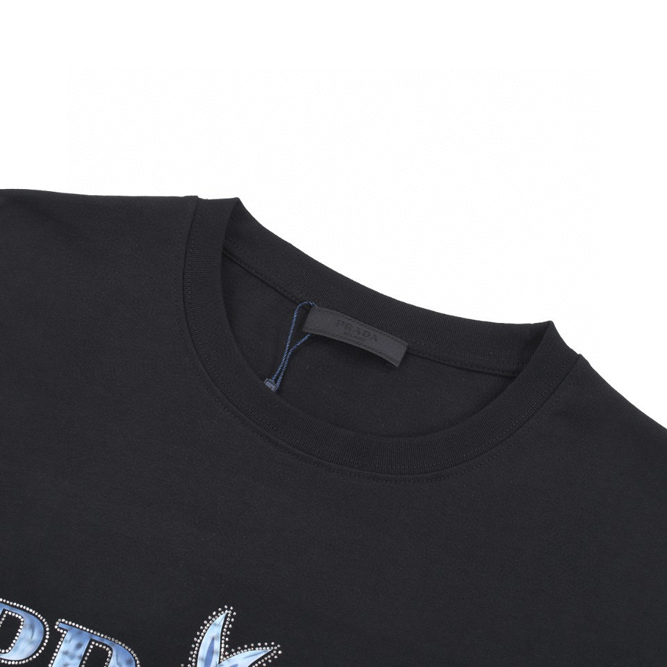 ÁO PRADA print cotton jersey T-shirt