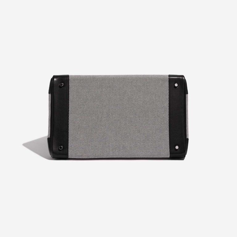 TÚI Hermès Haut à Courroies 40 Toile Criss Veau Evergrain Black