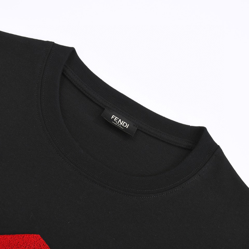 ÁO FENDI print cotton jersey T-shirt