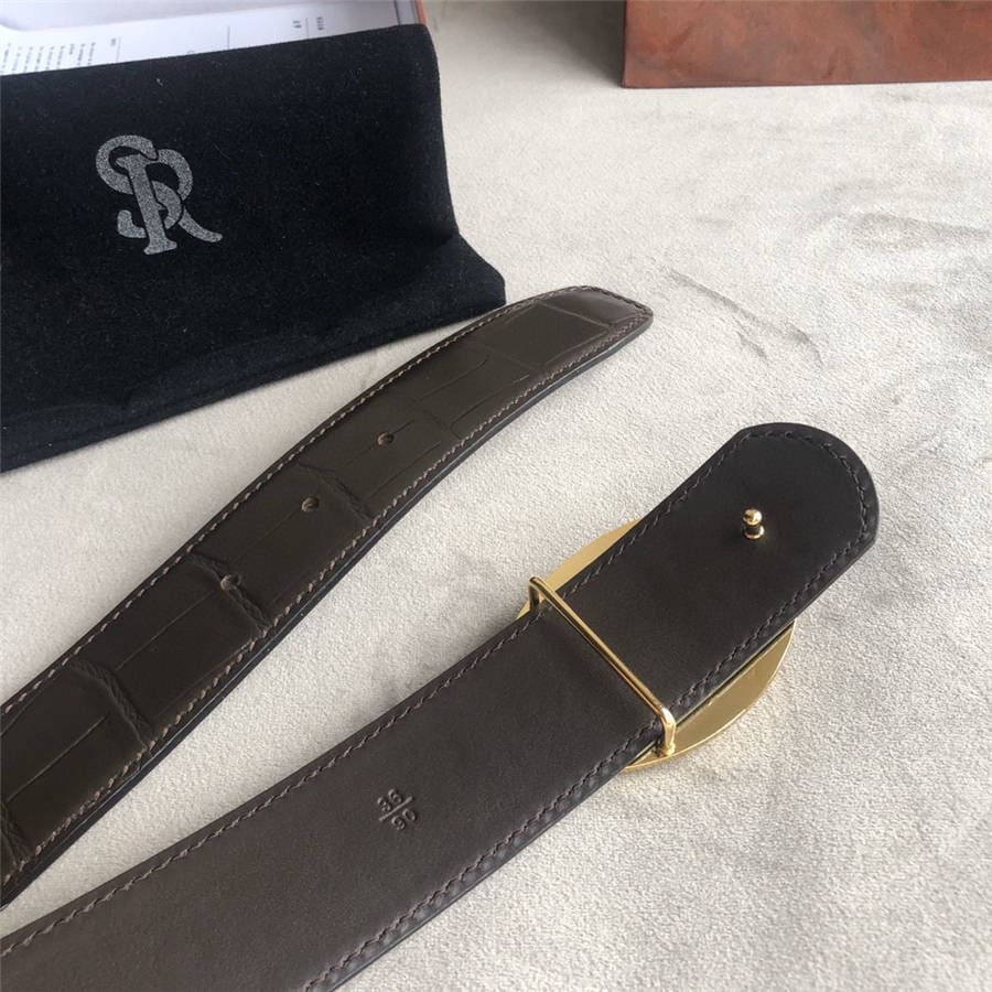 DÂY LƯNG STEFANO RICCI CROCODILE LEATHER DA CÁ SẤU Belt Khóa bạc