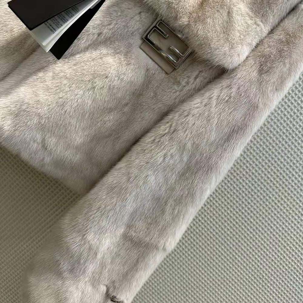 ÁO Fendi Women Pink Mink Bomber Jacket