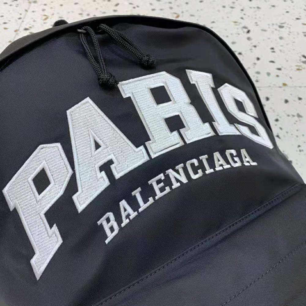 BALO BALENCIAGA Cities NEWYORK Explorer Backpack in Black and White Recycled Nylon