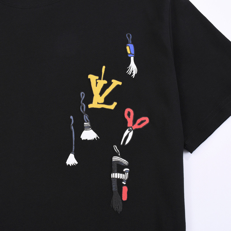 ÁO LOUIS VUITTON print cotton jersey T-shirt