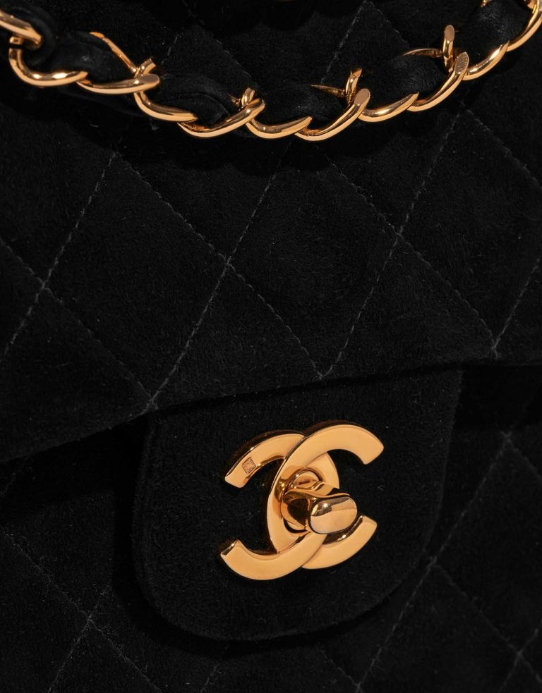 TÚI Chanel CF Medium Suede Black da lộn