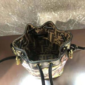 TÚI Fendi Women Mon Tresor Fendace Fendace Printed Pink Silk Mini Bag