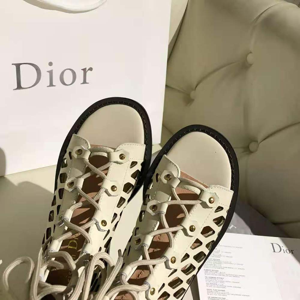 DÉP SANDAL DIOR D-Trap Sandal Beige Matte Calfskin in 3cm Heel
