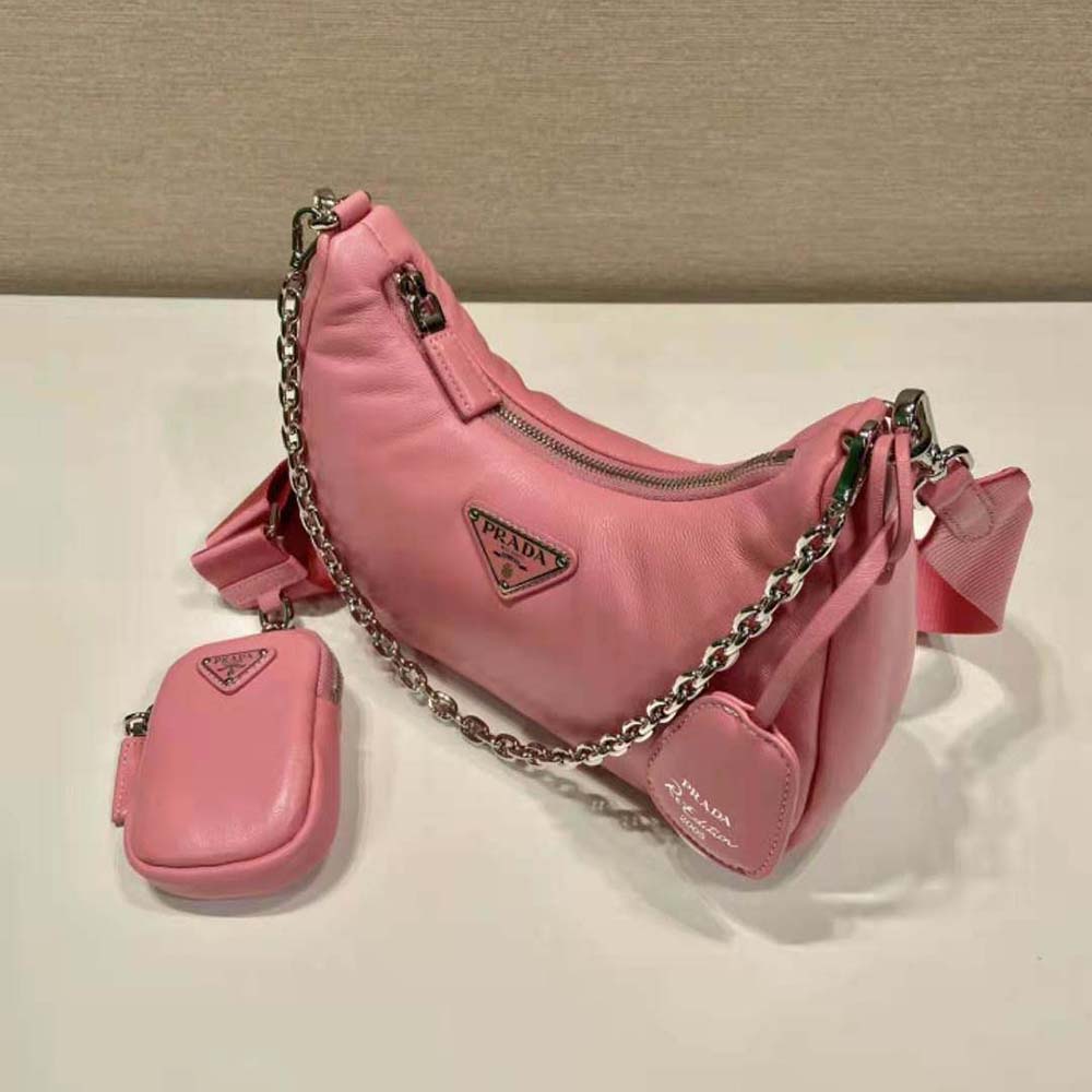 TÚI Prada Women Padded Nappa-Leather Prada Re-Edition 2005 Shoulder Bag-Pink