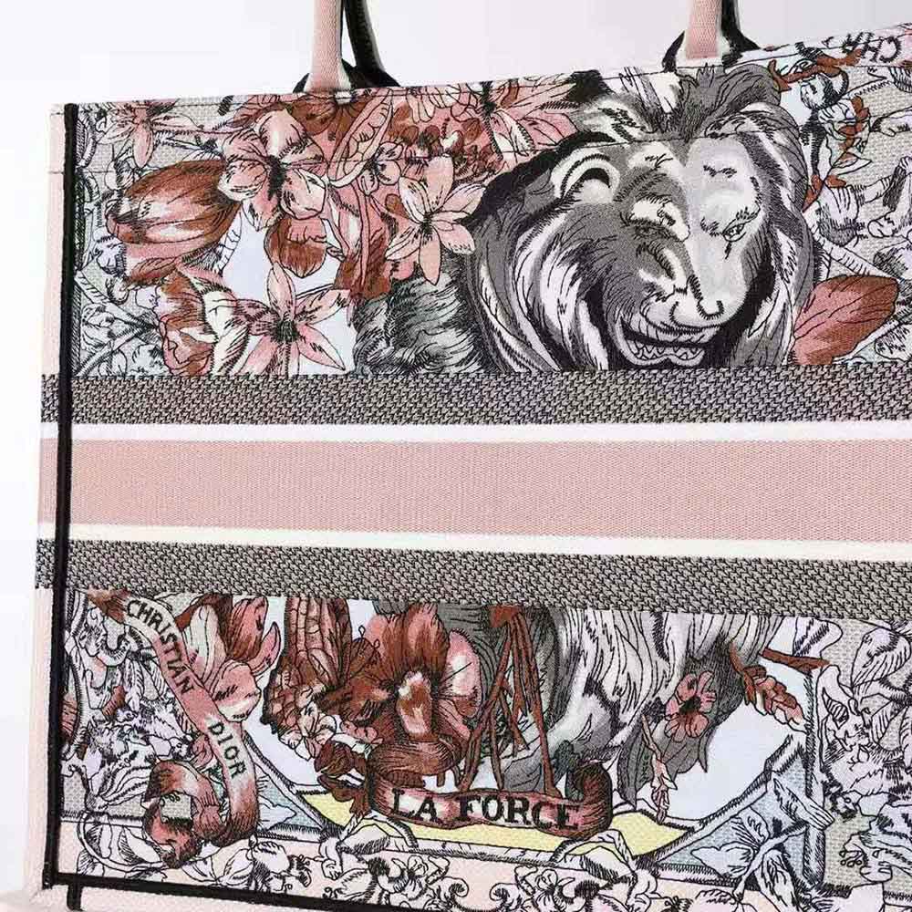 TÚI Dior Women Large Dior Book Tote Multicolor La Force Embroidery