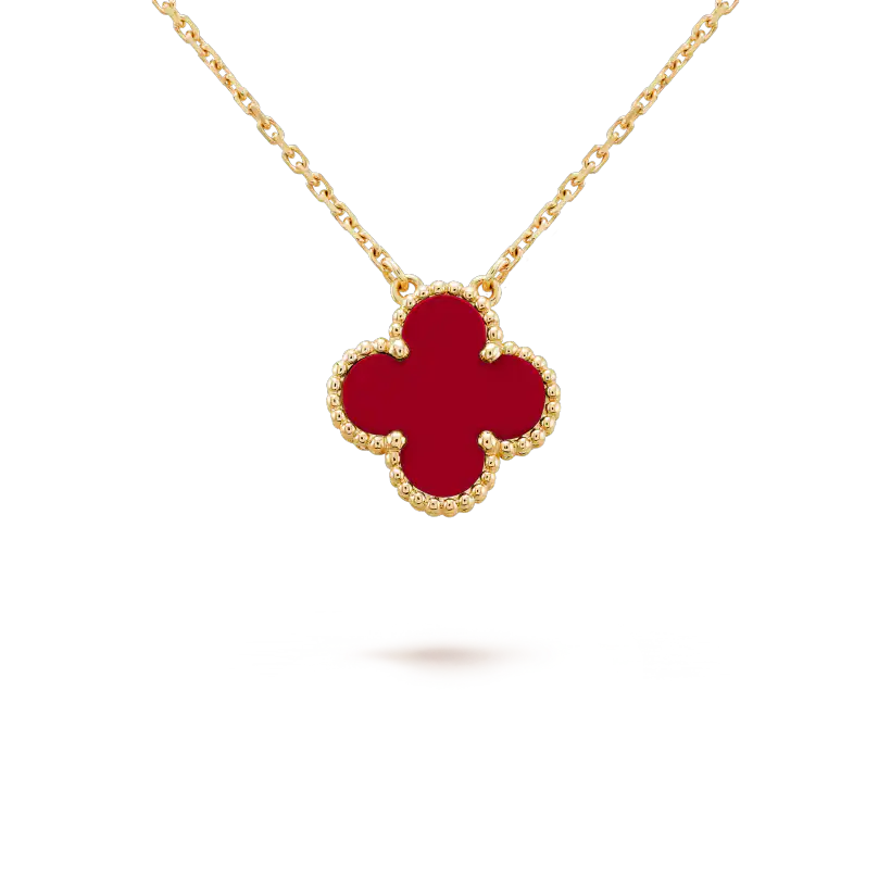 DÂY CHUYỀN VAN CLEEF & ARPELS ALHAMBRA VINTAGE CARNELIAN 18K