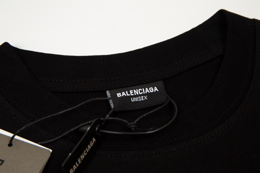 ÁO BALENCIAGA print cotton jersey T-shirt