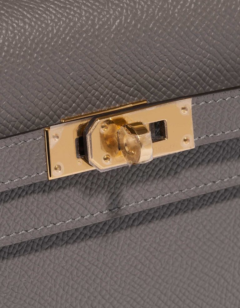 TÚI Hermès Kelly To Go Epsom Gris Meyer Gold Buckle khóa vàng