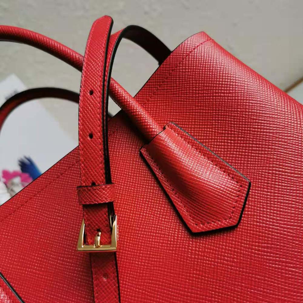 TÚI Prada Saffiano Leather Prada Galleria Bag-Red