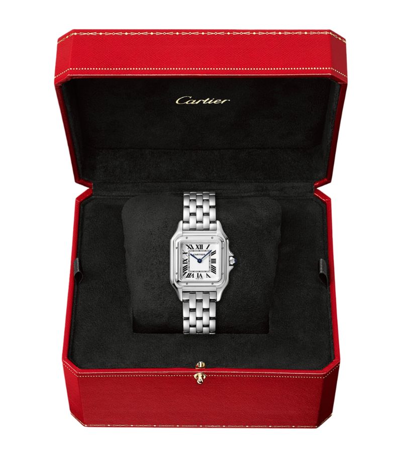 Đồng hồ CARTIER  Medium Stainless Steel Panthère de Cartier 27mm mặt số màu trắng