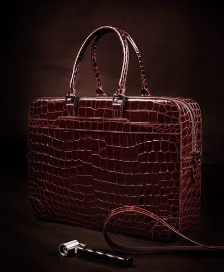 Túi đựng máy tính xách tay dành cho doanh nhân được làm thủ công màu nâu đỏ