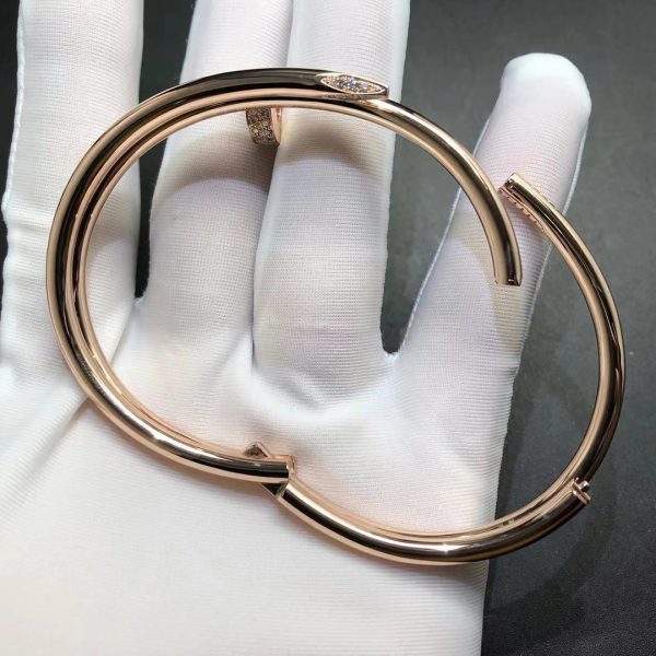 Vòng tay Cartier Juste Un Clou kim cương vàng hồng 18K
