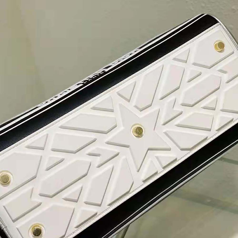 TÚI Dior Women Medium Dior Vibe Zip Bowling Bag Black and Silver Padded Dior etoile Calfskin