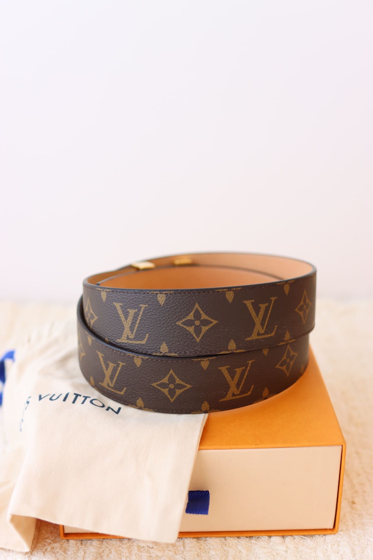 DÂY LƯNG LOUIS VUITTON LV BROWN MONOGRAM Khóa vàng