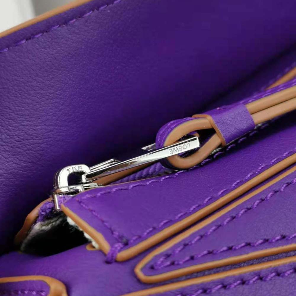TÚI Loewe Women Mini Puzzle Bag in Classic Calfskin-Purple