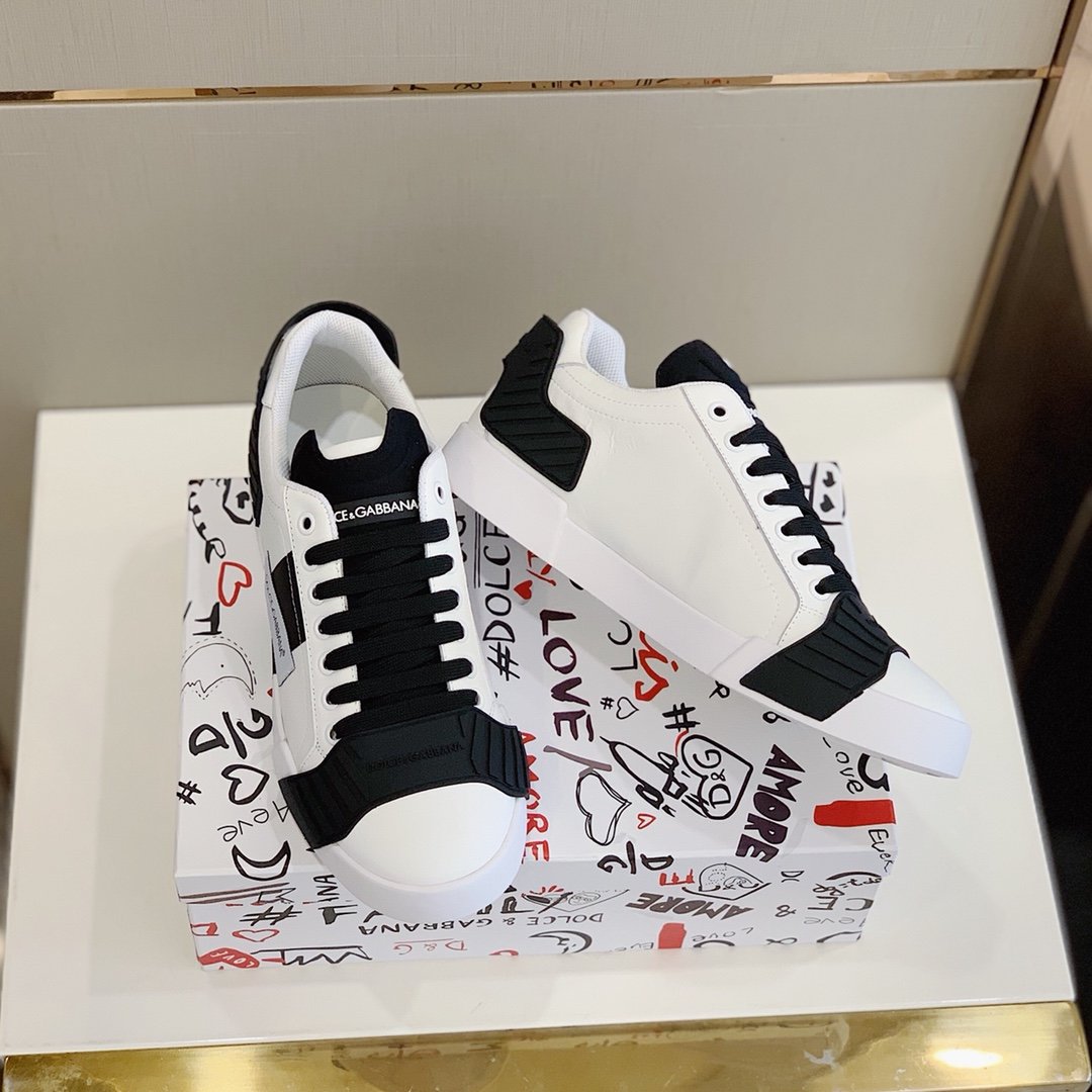 GIÀY DOLCE & GABBANA BLACK WHITE SNEAKERS