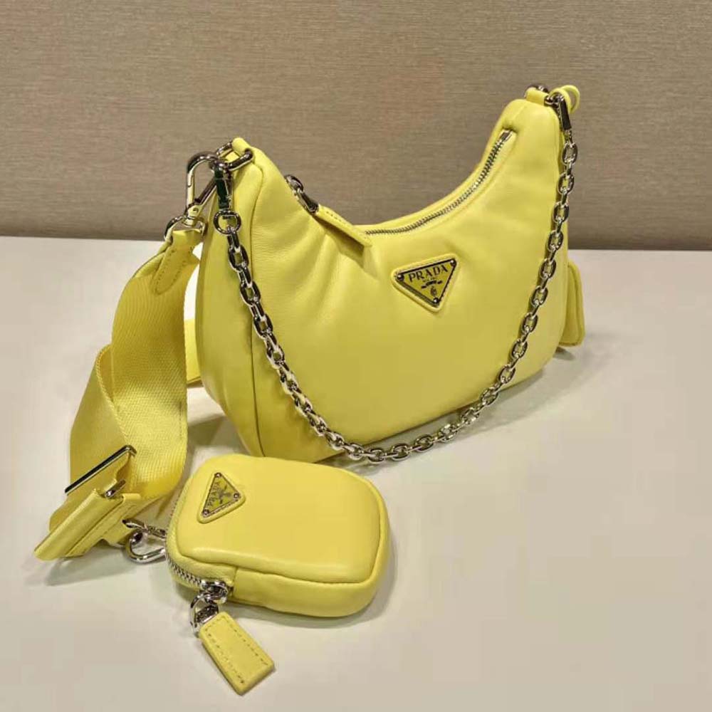 TÚI Prada Women Padded Nappa-Leather Prada Re-Edition 2005 Shoulder Bag-Yellow