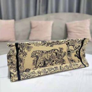 TÚI Dior Women Medium Dior Book Tote Brown Toile de Jouy Embroidery