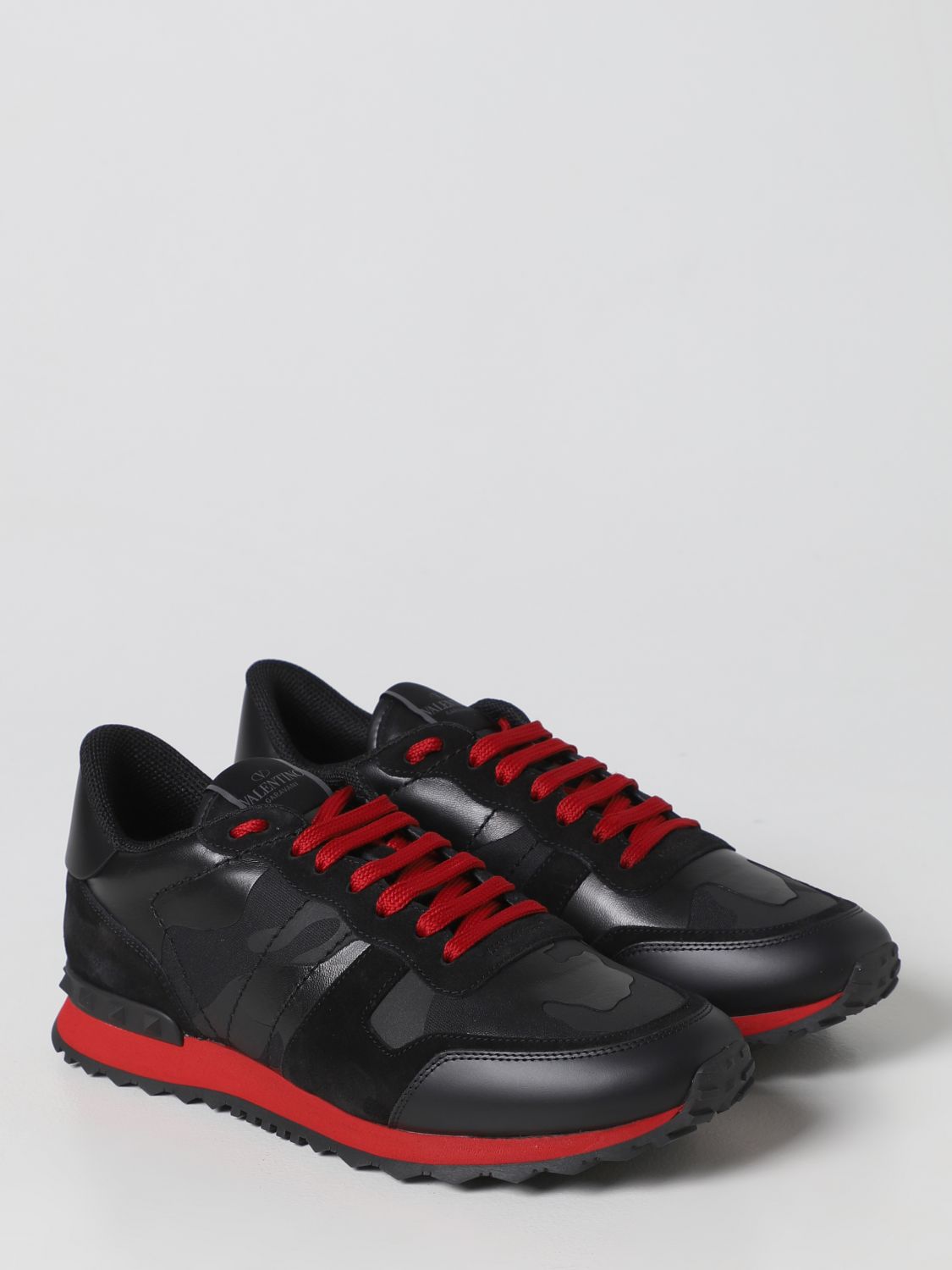GIÀY VALENTINO GARAVANI Rockrunner suede and leather trainers