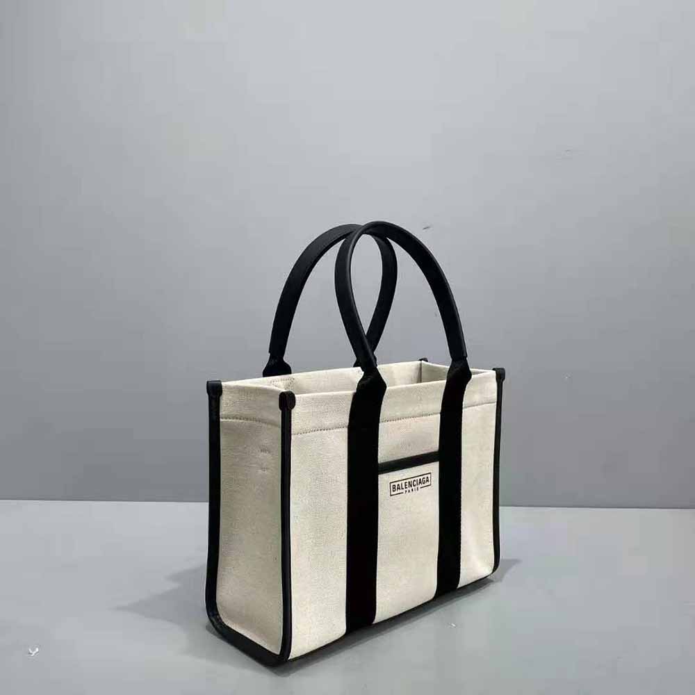 TÚI Balenciaga Women Hardware Small Tote Bag With Strap-White